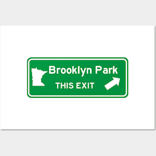 Brooklyn Park, Minnesota Highway Exit Sign Posters and Art